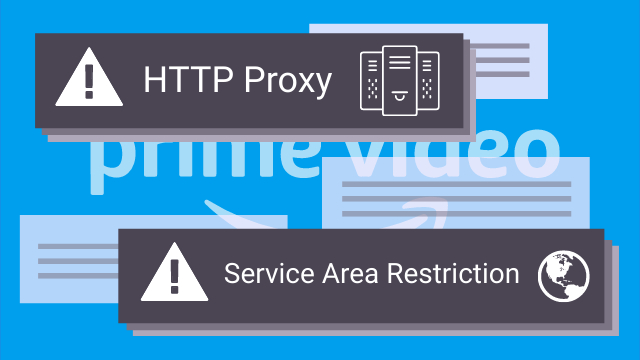 Amazon Prime Blocking VPN: Ilustrasi dengan representasi pesan kesalahan