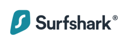 Logotipo colorido Surfshark VPN